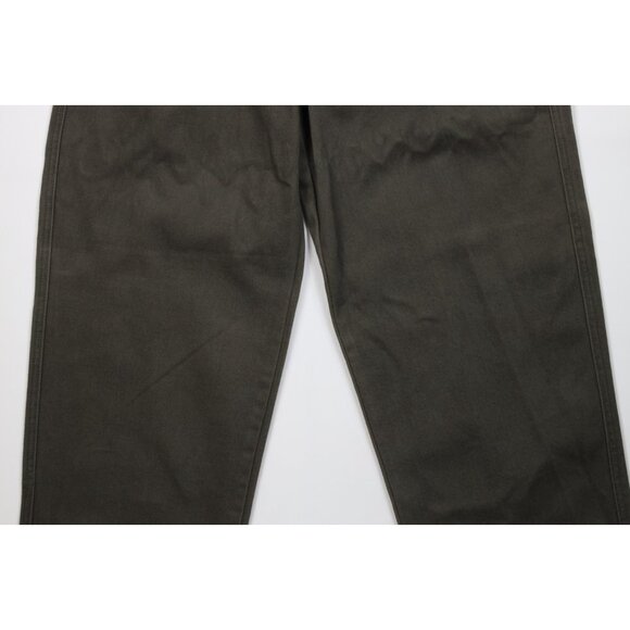 Deadstock Vintage 90s Streetwear Mens 33x34 Baggy Relaxed Skateboard Jeans Green - Picture 3 of 12